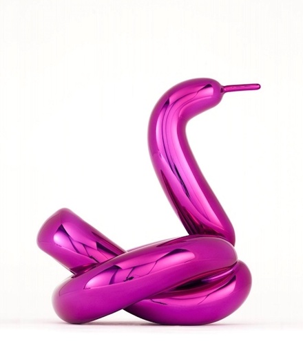 Jeff KOONS - Skulptur Volumen - Balloon Swan (Magenta)