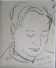 André MARCHAND - Zeichnung Aquarell - Portrait de Jean GIONO