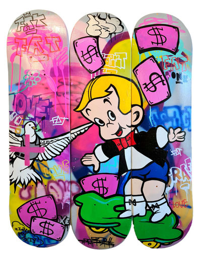 FAT - Painting - Richie Rich Skate Triptych