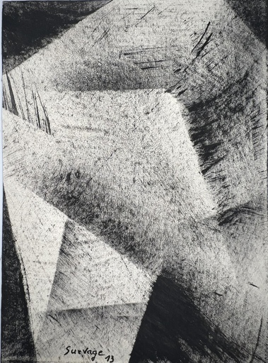 Léopold SURVAGE - Zeichnung Aquarell - Rythme coloré (1913)