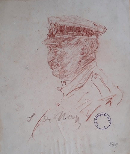 Segismundo DE NAGY - 水彩作品 - Portrait of a General