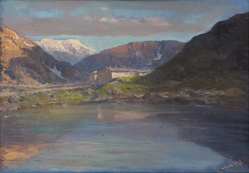 Italo MUS - Painting - Lago del Gran San Bernardo
