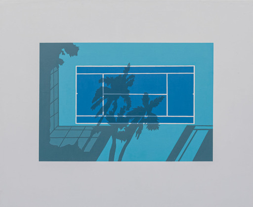 Mauro BAIO - Painting - Court Blue Turquoise 1