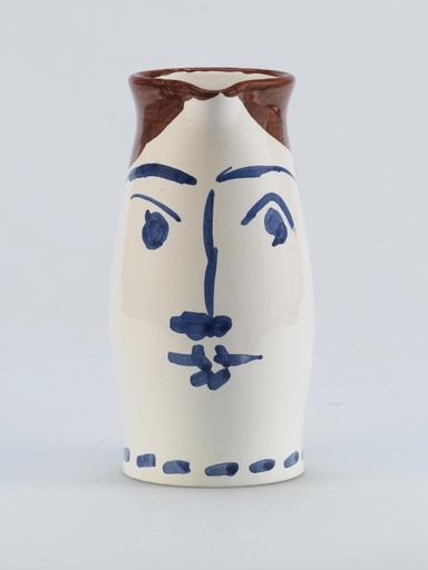 Pablo PICASSO - Ceramiche - Pichet Visage bleu (Face tankard)