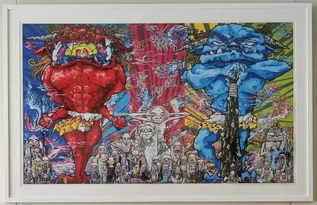 Red Demon And Blue Demon With 48 Arhats by | Takashi MURAKAMI