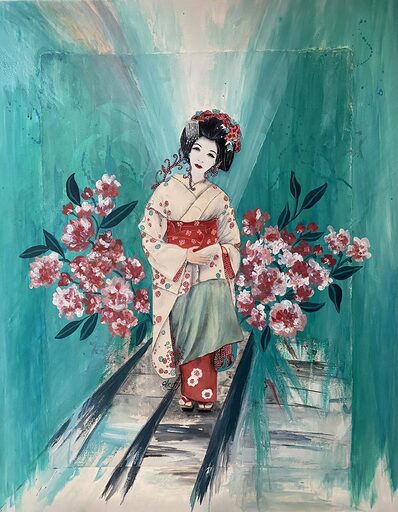 CHRISTY - Peinture - Le charme de geisha