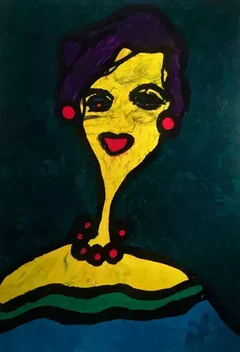 Victor BAKKER - Painting - The Lady With The Necklace : Untitled
