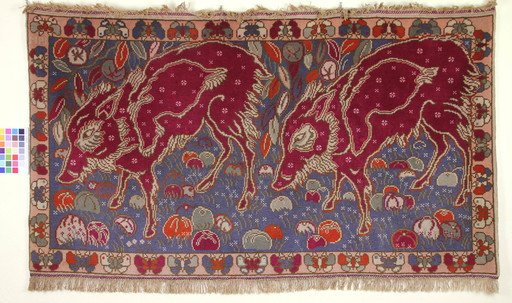 Georges MANZANA-PISSARRO - Tapestry - Deux phacochères et frise de papillons 