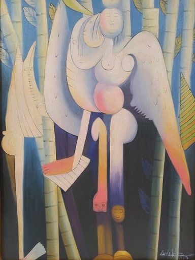 Wifredo LAM - Painting - UNTITLED, "THE MURMUR II"