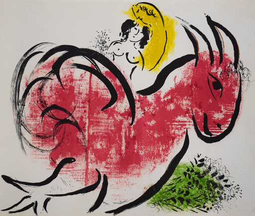 Marc CHAGALL - Grabado - The Red Rooster | Le coq rouge