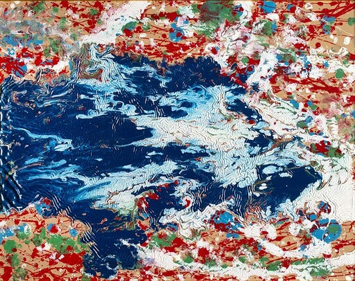 Luigi SONZINI - Painting - Luigi Sonzini ( 1942-2017) Il Lago del Maestro