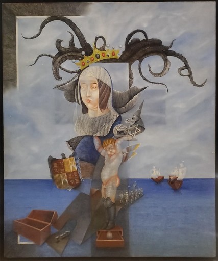 Roberto GARCIA YORK - Gemälde - 1492-1992. " LA DECOVVERTE DE L'AMERIQUE"