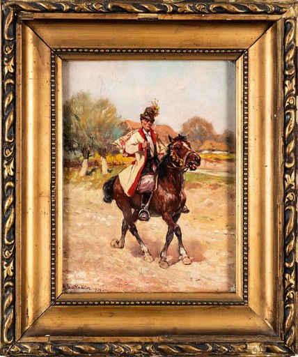 Adam SETKOWICZ - Gemälde - Cracovian on Horseback