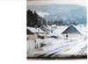 Gaston HAUSTRATE - Painting - Fermetes sous la neige
