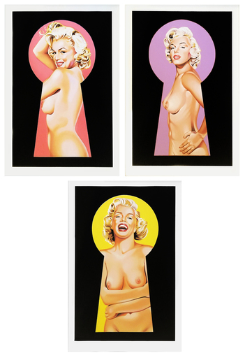 梅尔·拉莫斯 - 版画 - Peek A Boo Marilyn Triptych