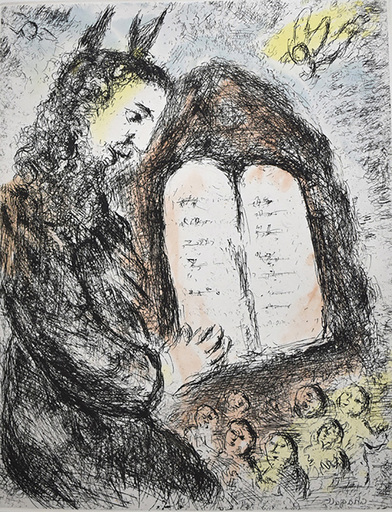 Marc CHAGALL - Stampa-Multiplo - Moses, from: Dreams