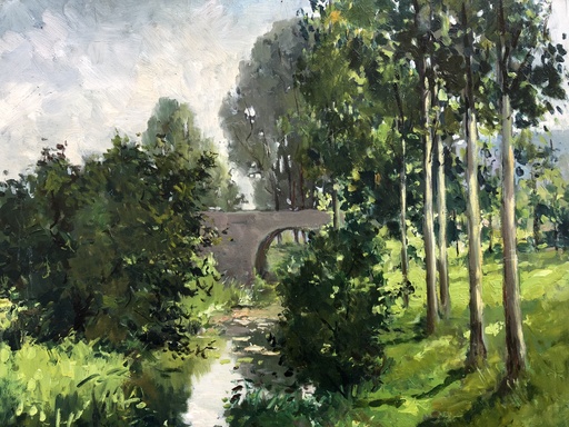 Amédée BOUCHER - Painting - paysage