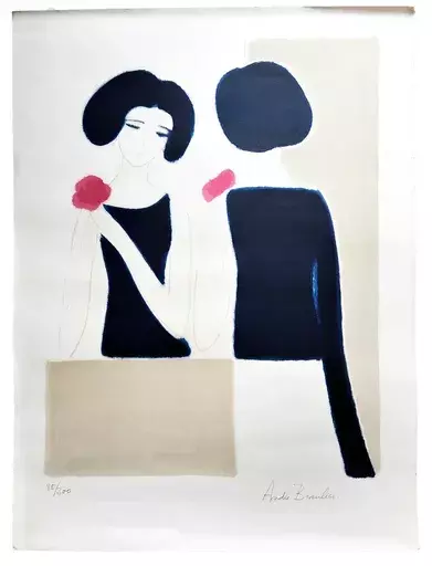安德烈·布拉吉利 - 版画 - La Femme au Miroir 