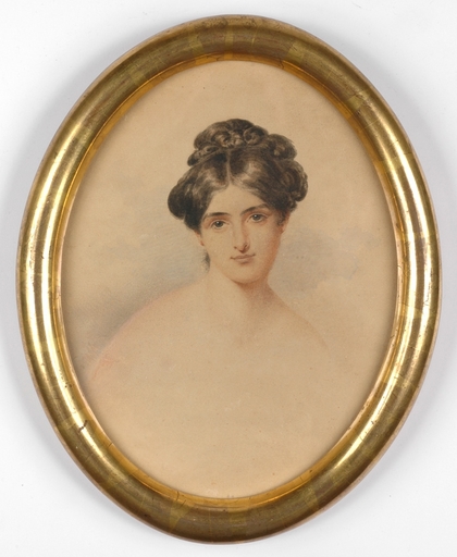 Drawing-Watercolor - "Portrait of Fanny Kemble" watercolour, early 1830s 