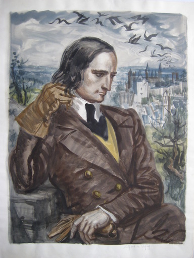 Albert DECARIS - Drawing-Watercolor - DESSIN AQUARELLE SIGNÉ CRAYON HANDSIGNED WATERCOLOR DRAWING