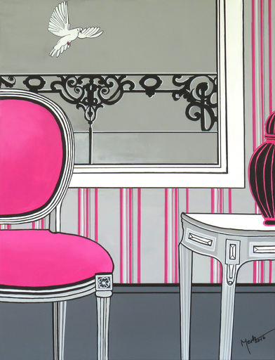 Brigitte THONHAUSER-MERK - Pintura - La chaise rose