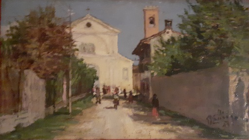 Giovan Francesco GONZAGA - Painting - La chiesetta bianca