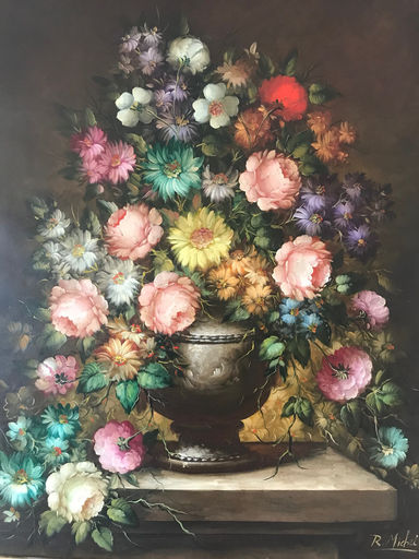 Reinhard MICHEL - Painting - Still life of flowers