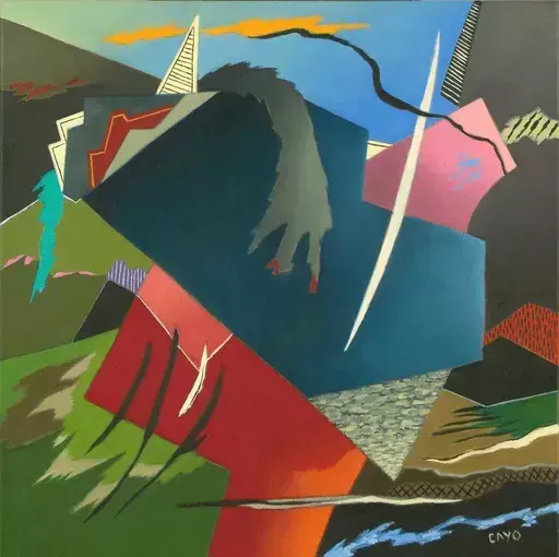 Daniel François CAYO - Gemälde - Ciel et Pluie