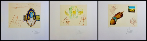 Salvador DALI - Stampa-Multiplo - The Cycles of Life Complete Suite 3 Etchings