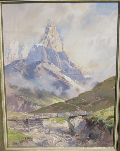 Willy MORALT - Painting - Cimone della Pala, Dolomiten / Trentino, Italien