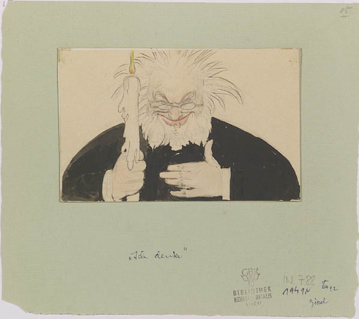 Hermann GIESEL - Disegno Acquarello - "I'm Thinking", Drawing, 19th/20th Century