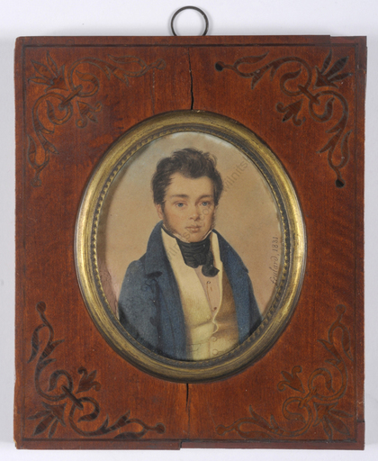 Jean Pierre FEULARD - Miniature - "Portrait of a young gentleman", miniature, 1831