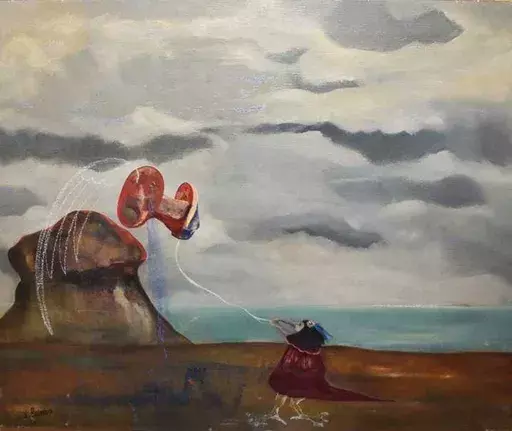Angel GAINZA GONZALEZ - Gemälde - Girl with a Comet