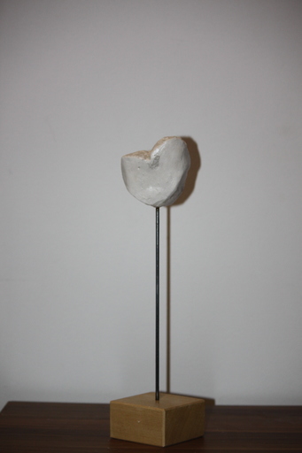 Ksenia REDINA - 雕塑 - Gypsum White Heart 3