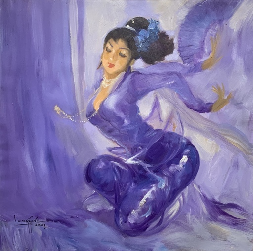 U Lun GYWE - Painting - Purple Dancer