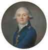 Jean-Baptiste AUGUSTIN - Zeichnung Aquarell -  "Portrait of a gentleman" important miniature