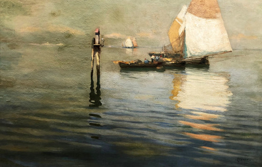 Giuseppe MICEU - Painting - Venice Lagoon
