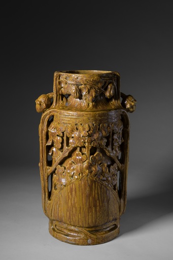 Georges HOENTSCHEL - Ceramic - Grand vase à coulures