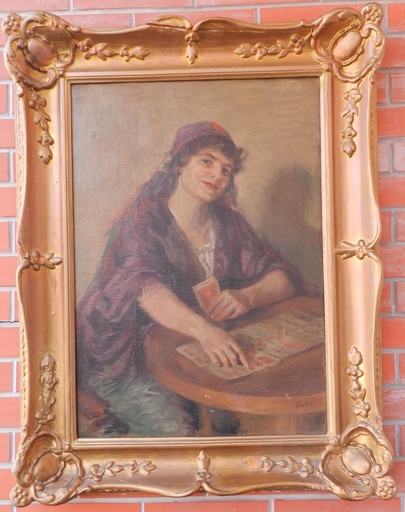 Karoly CSERNA - Painting - fortune teller