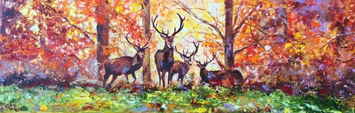 Diana MALIVANI - Peinture - In the Autumn Forest