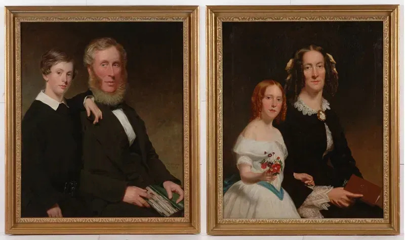Two Family Portraits 1854 By John L Ritchie Buy Art Online