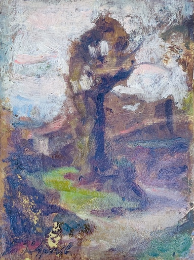 Édouard D'APVRIL - Painting - paysage