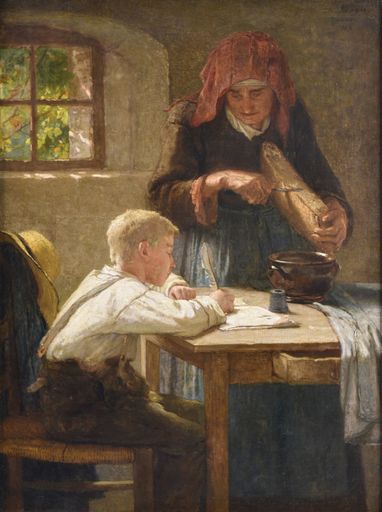 Désiré François LAUGÉE - Painting - Interior scene, Nauroy 1863