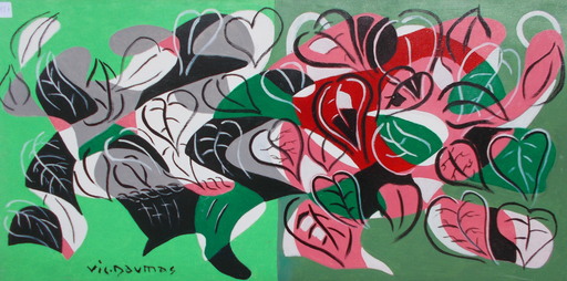 Victor VIC-DAUMAS - Peinture - Abstrait vert