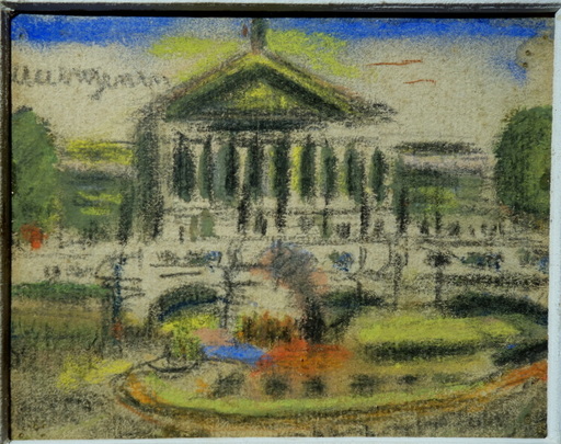 Lucien GENIN - Drawing-Watercolor - "L'ASSEMBLEE NATIONALE " a PARIS