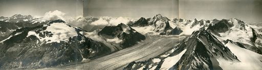 Jean GABERELL - Fotografia - Panorama vom Piz Bacone, Blick Gegen Berninagruppe, Forno
