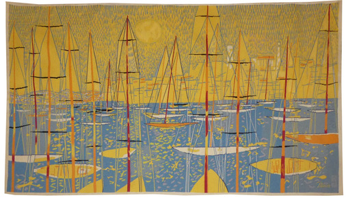 Etienne POIRIER - Teppiche - le port de Cannes