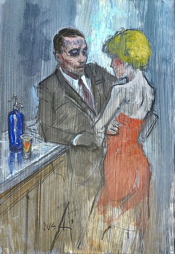 Alberto SUGHI - Painting - Al bar