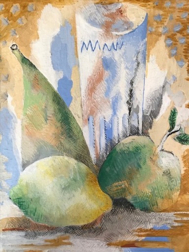 Serge FÉRAT - Drawing-Watercolor - Still life with glass