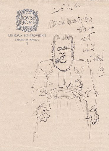 Luis Felipe Vicente JOU I SENABRE - Dibujo Acuarela - Autoportrait